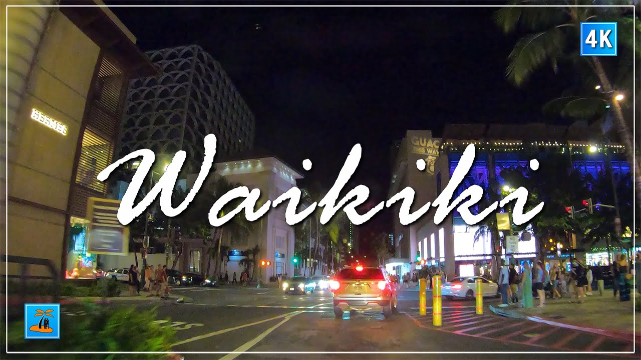 Waikiki Nightlife Aloha Friday Waikiki Night Driving 🌴 Hawaii 4K
