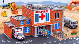 Hospital Burned | DIY Mini Tractor Rebuilds Fireproof 2-Story Brick Cement Hospital Science Project
