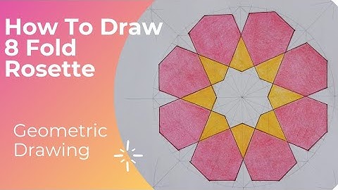 How to Draw 8 Fold Rosette | Geometric Drawing Tutorial/Lukisan Geometri Islam | Polygon