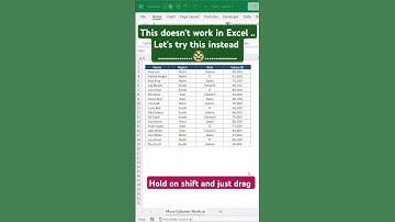Move columns in Excel 🔃 #learn_with_nega #excel #excelformula #excelshortcuts