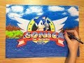 Speed Drawing Sonic The Hedgehog Title Screen