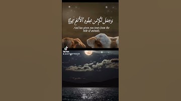 (والله جعل لكم من بيوتكم سكنا) سورة النحل