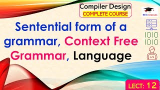 L12: Sentential form of a grammar, Context Free Grammar, Language | Compiler Design Lectures Hindi