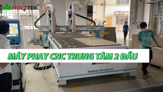Máy Phay CNC Trung Tâm 2 Đầu - Bàn Lớn - HT-1850R2A