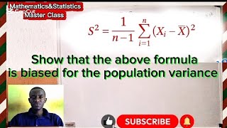 Proof that the sample variance with n in the denominator is biased for the population variance