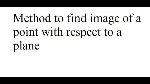 Method to find image of a point with respect to a plane