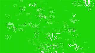200 IQ Math Background Greenscreen effect Chromakey 4K