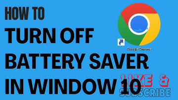 How To Turn Off Battery Saver In Window 10  #windows10