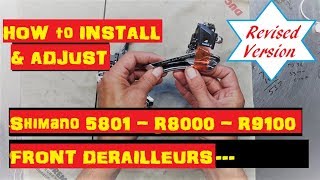 Shimano 5801 R8000 and R9100 front derailleur install