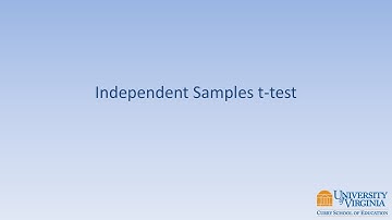 How To: Independent Samples t-test