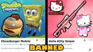 Even More Banned Ugc Accessories Roblox Youtube - hello kitty roblox id