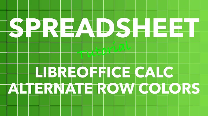 Spreadsheet LibreOffice Calc Highlight Every Other Row