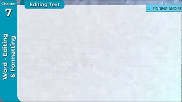 Gigabyte Book 4- Chapter 7- Word- Editing and Formatting