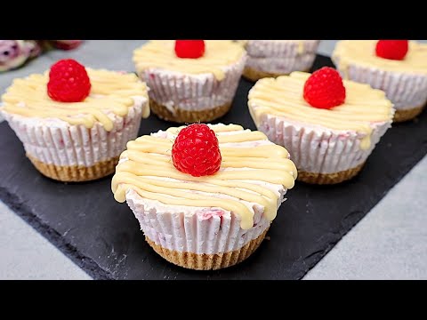No bake raspberry mini cheesecakes. Easy and yummy no bake dessert that will melt in your mouth!