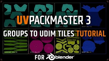 UVPackmaster 3 Blender tutorial: Groups To Tiles mode.