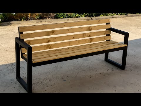 Modern Outdoor Bench |steel &