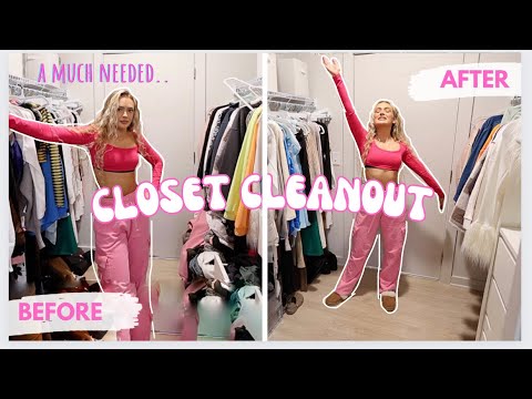 HUGE CLOSET CLEAN OUT DEEP CLEANING FOR MY MOVE! Decluttering my life ...