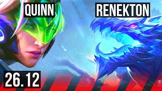 QUINN vs RENEKTON (TOP) | EUW Diamond | 26.12