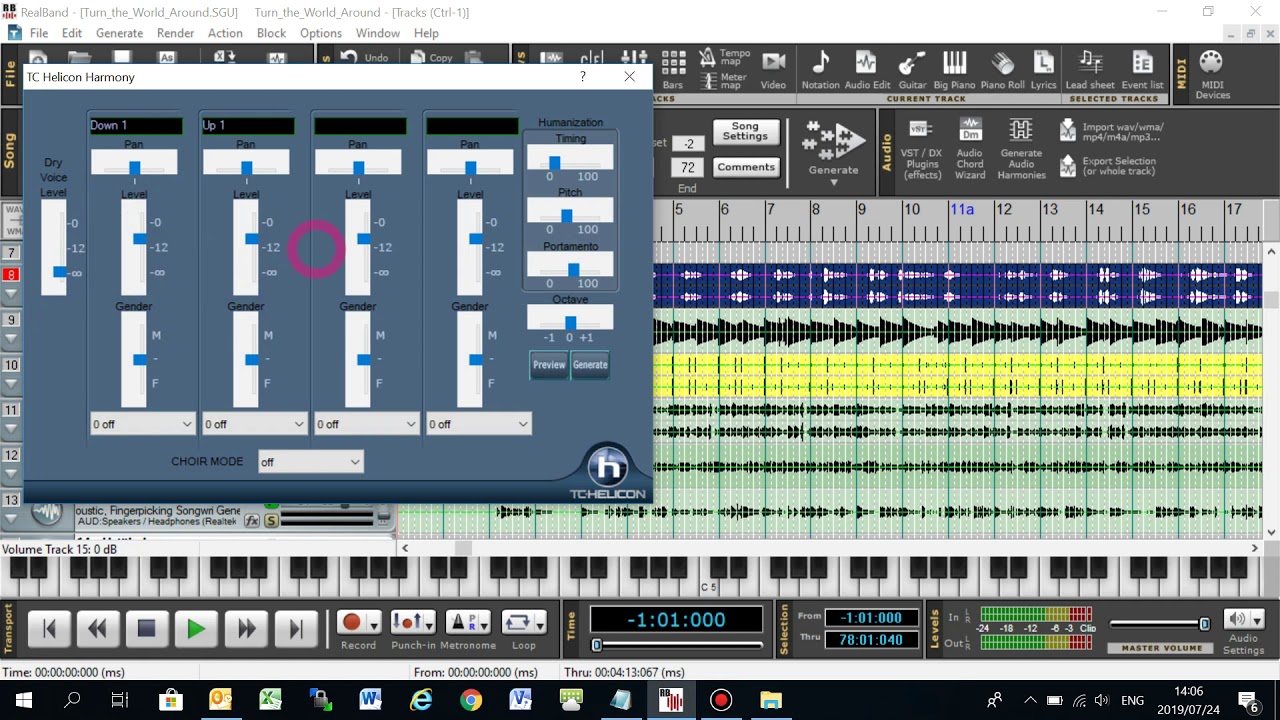 How to generate and record harmonies using RealBand YouTube
