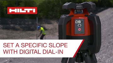 HOW TO Set Specific Slope Using Digital Dial-In with Hilti Rotating Laser PR 30-HVS A12
