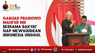 Ganjar Pranowo dan Mahfud MD Bersama Rakyat Siap Mewujudkan Indonesia Unggul Ganjar Pranowo dan Mahfud MD Bersama Rakyat Siap Mewujudkan Indonesia Unggul