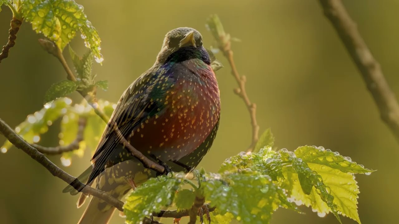 Magical Spring Morning 🌷 Birds + Soft Piano Lullaby 4K