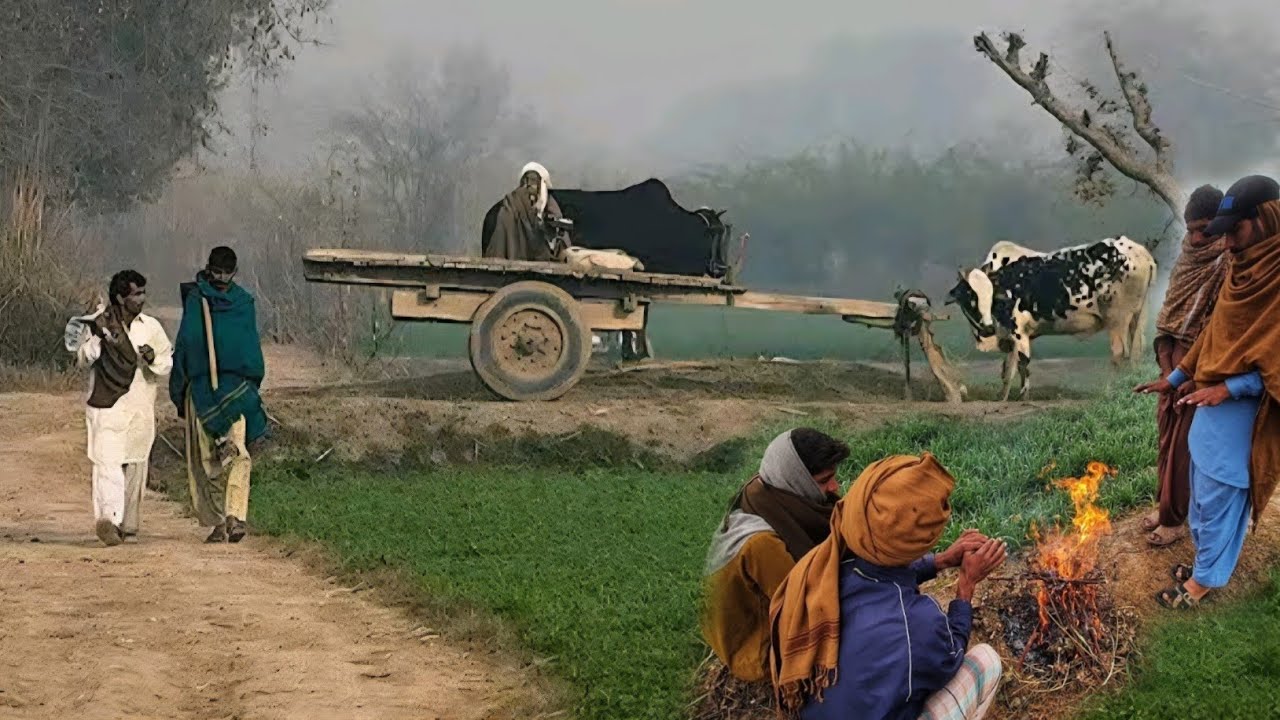 Early Morning in Village Heavy Winter Season Punjab Pakistan 🇵🇰 