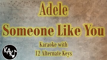 Thumbnail of Someone Like You - Karaoke Adele Instrumental Lower Higher Male Original Key