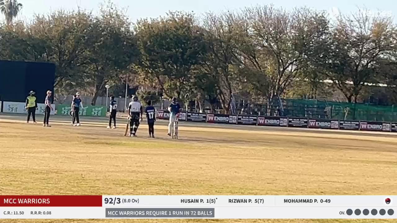 MCC WARRIORS vs SANJAR STRIKERS U19 | LIMPOPO NPL WINTER CUP U19 - 20 OVERS - 2025(League Matches)…