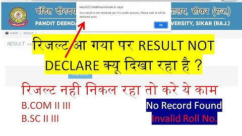 PDUSU RESULT 2022 || रिजल्ट नही निकल रहा तो करे ये काम || RESULT NO TUPDATED ||