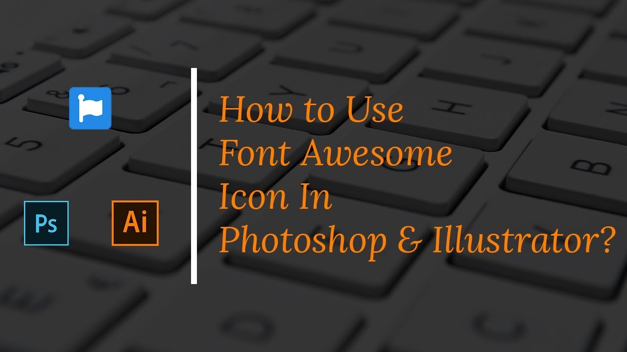 How to use font awesome Icons in photoshop - YouTube