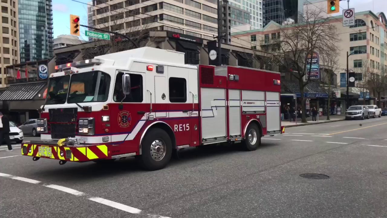 Vancouver Fire Rescue Engine 15 & BCAS Responding - YouTube