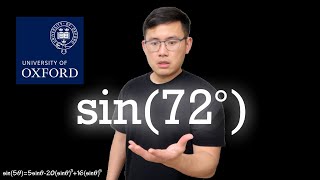 This is how Oxford University math admission asks sin(72 degrees)