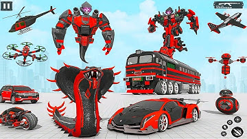 Flying Snake Car Robot Transformation: Robot Multiple Transform Battle Game - Android iOS Gameplay