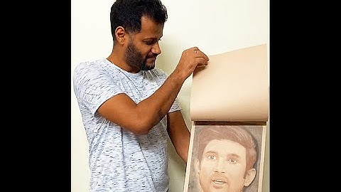 Sushant Singh Rajput Charcoal Sketch Time Lapse Video| Main Tumhara song