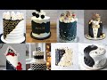 🖤🤍Latest Black & White Cake Designs/Cake Design For Birthday/Elegant Black & White Cake Design Photo