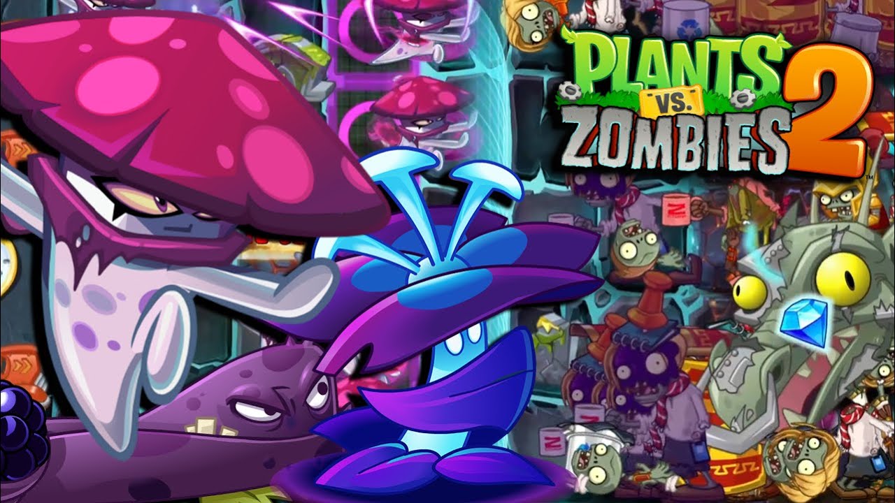 JUGANDO CON PLANTAS DE COLOR MAGENTA - Plants vs. Zombies 2 - YouTube