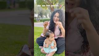 Her First Ponytail 💗👼 Achan Company Koduthu 😁🧿