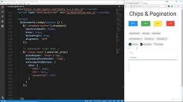 Materialize CSS from Scratch: Lesson 17 - Chips Pagination
