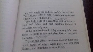 Rabindranath Tagore : Gitanjali - Song I (1) || Thou hast made me endless ||
