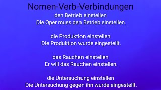 Nomen Verb Verbindungen, Deutsch lernen #NVV #NomenVerbVerbindung #B1 #B2 #C1 #C2 Deutsche Grammatik