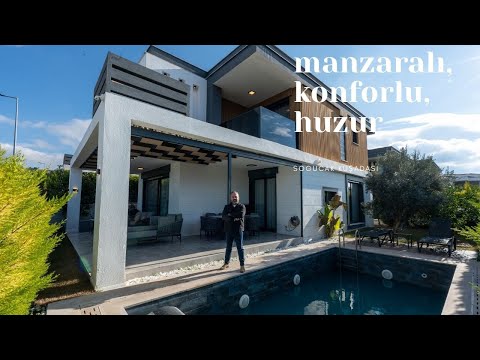Kuşadası Soğucak'ta Köşe Konum Deniz Manzaralı Full Eşyalı Oturuma Hazır Satılık Villa #255