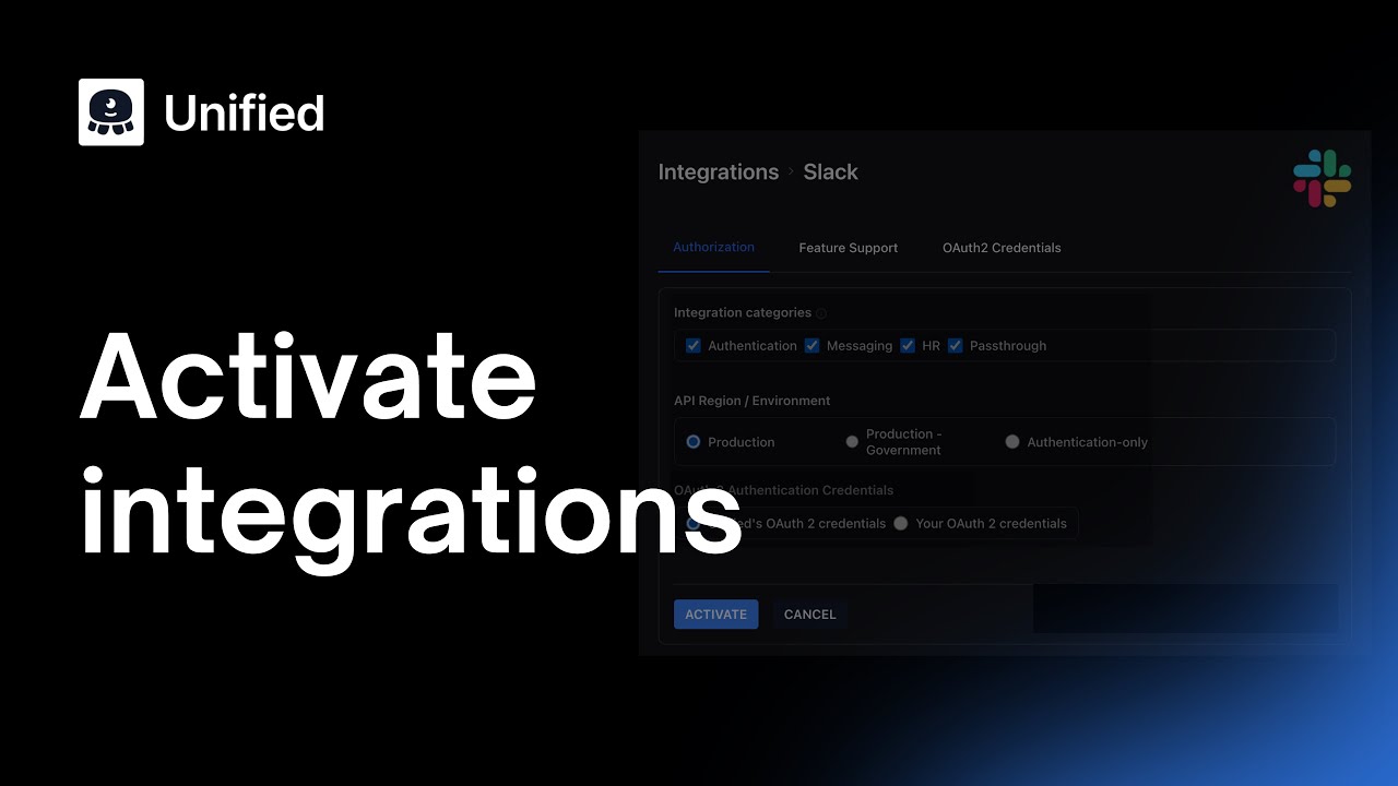How to Activate API Integrations with Unified.to - YouTube