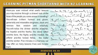 Exercise No.46 @ 60 WPM - Pitman Shorthand Dictation - KZ Learning #shorthand