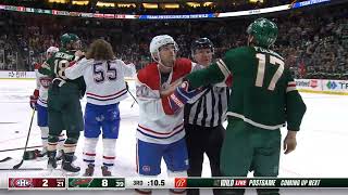 Fight erupts at the end of the Wild vs Canadiens game