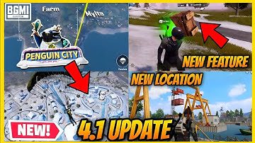 BGMI 4.1 UPDATE WINTER☃️ THEME MODE ❄️ PENGUIN CITY 🐧 FIRST LOOK AND NEW WATER CITY 