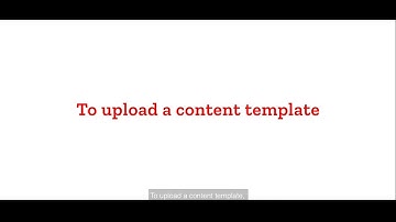 Upload Content Template Under DLT (Distribution Ledger Technology) India