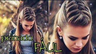Peinado Fácil y chick semirecoguido con trenza frontal  #semirecogido #trenzafrontal