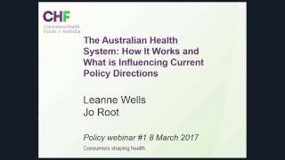 Policy Webinar - Overview of the Australian Health System