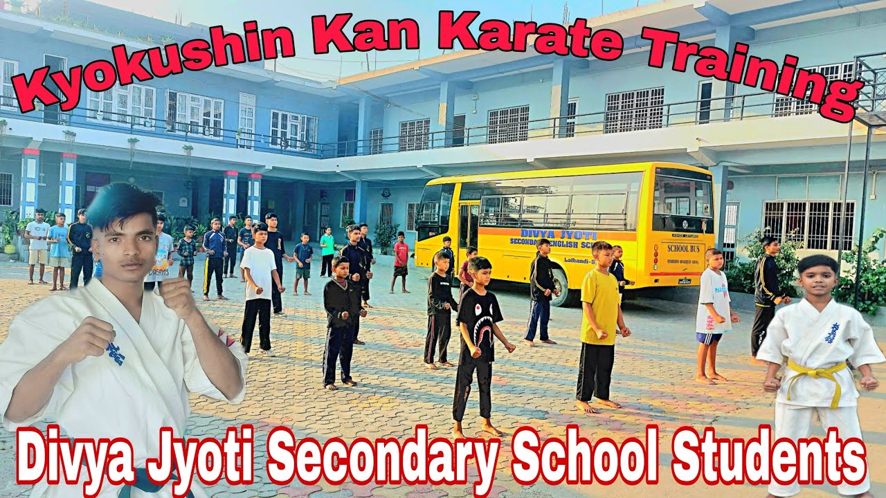 Kyokushin Kan Karate Training//Divya Jyoti Secondary school// Dharmendra Ram